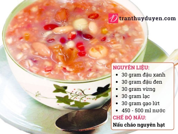 Cách làm cháo các loại hạt bằng máy xay nấu đa năng