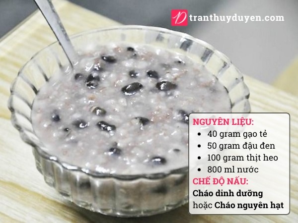 Cách làm cháo đậu đen thịt bằm bằng máy làm sữa hạt