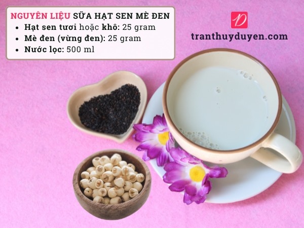 Sữa hạt sen mè đen bổ dưỡng cho trẻ em