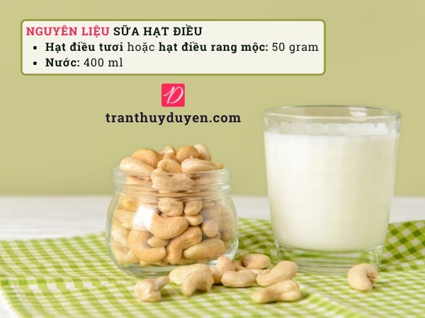 Cách làm sữa hạt điều cho trẻ nhỏ