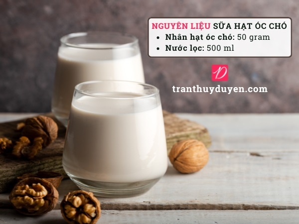Sữa hạt óc chó bổ dưỡng cho trẻ em