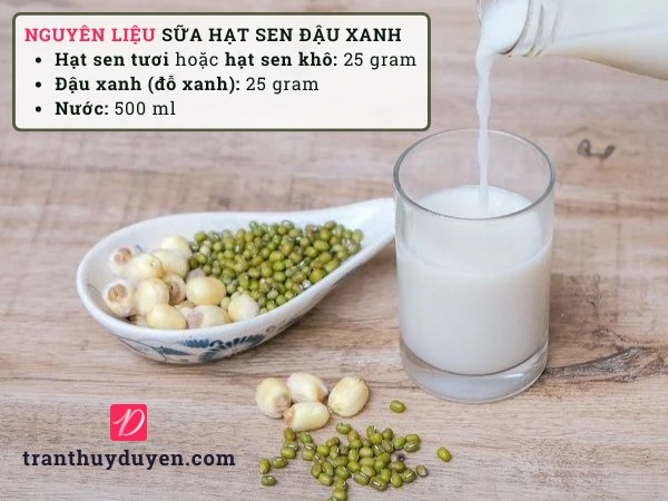 Công thức sữa hạt sen bí đỏ cho trẻ
