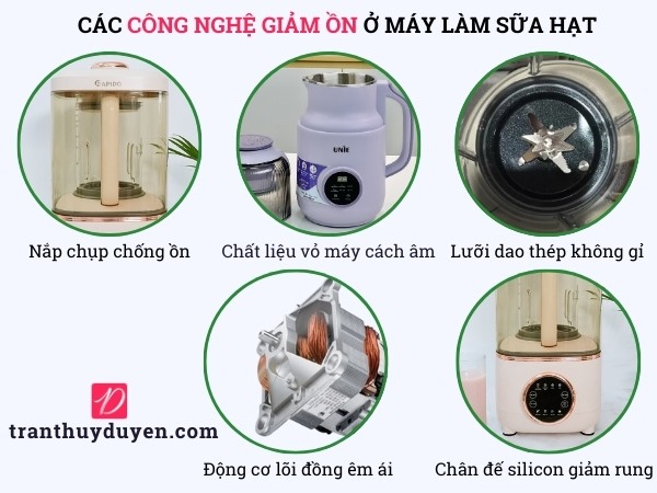 Các công nghệ giảm ồn ở máy làm sữa hạt