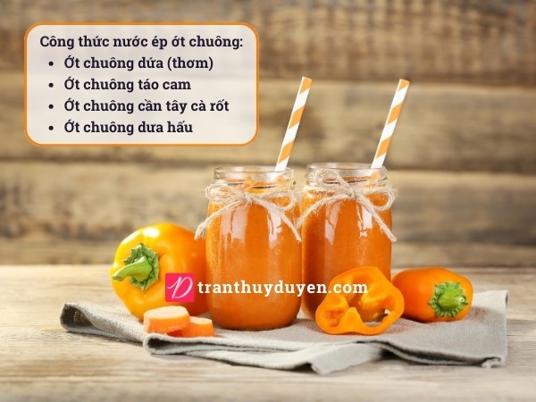 Vài công thức nước ép ớt chuông