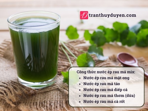 Công thức nước ép rau má mix