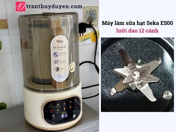 Máy làm sữa hạt Seka E500 lưỡi dao 12 cánh
