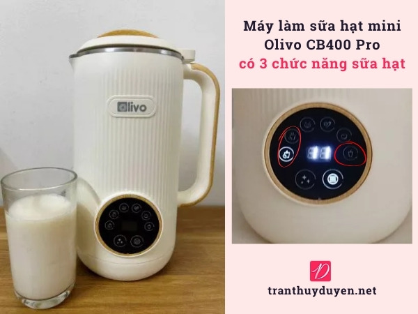 Máy làm sữa hạt Olivo CB400 có 3 chức năng sữa hạt