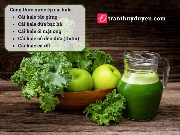 Công thức nước ép cải xoăn mix