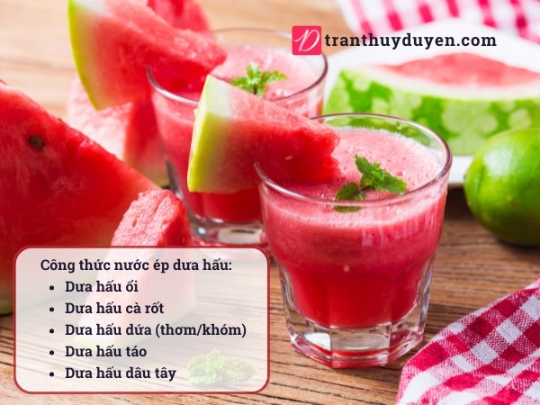công thức nước ép dưa hấu