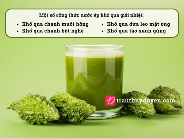 Công thức mix nước ép mướp đắng
