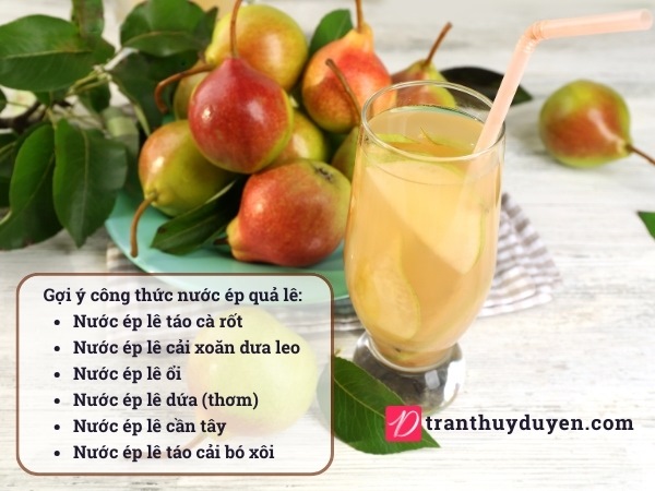 Công thức nước ép quả lê