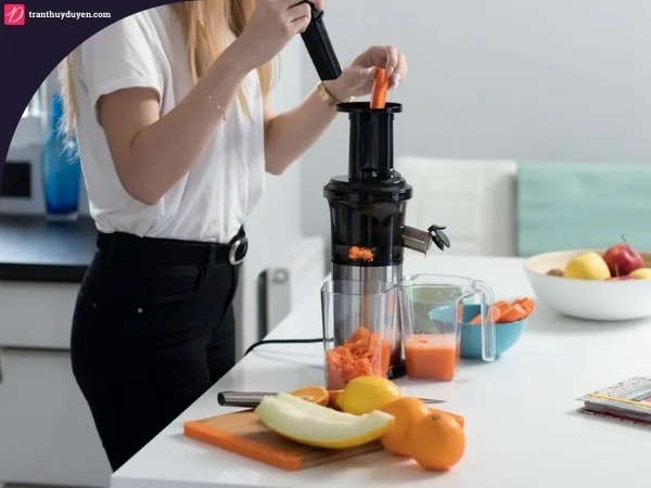 Làm nước ép rau củ quả bằng máy ép chậm