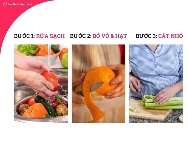 Sơ chế nguyên liệu làm nước ép