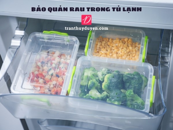 Bảo quản rau trong tủ lạnh