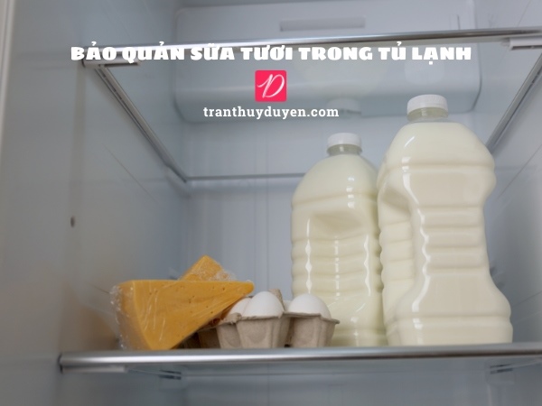 Bảo quản sữa tươi trong tủ lạnh