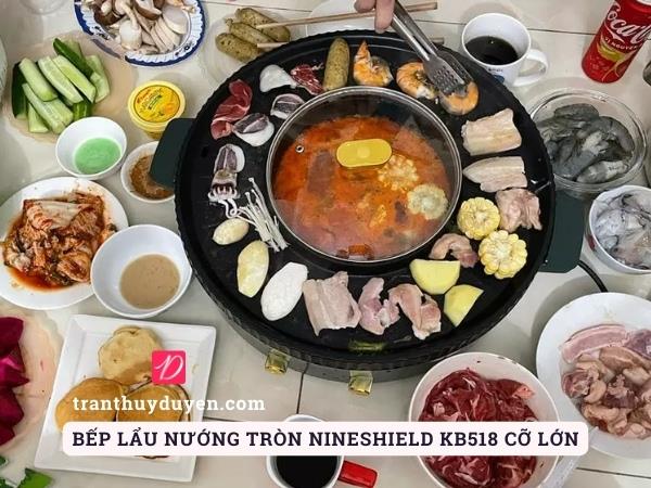 Bếp lẩu nướng tròn Nineshield KB518 cỡ lớn