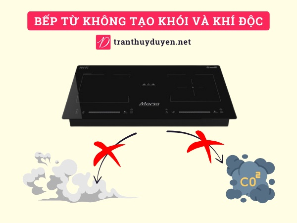 Bếp từ không tạo khói và khí độc