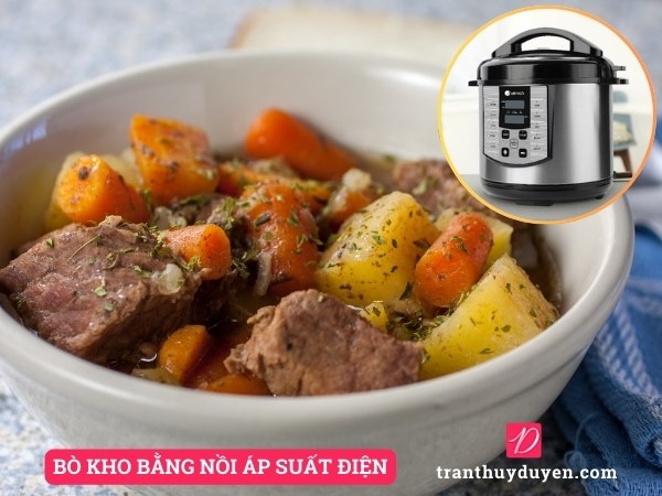 Bò kho nấu bằng nồi áp suất điện