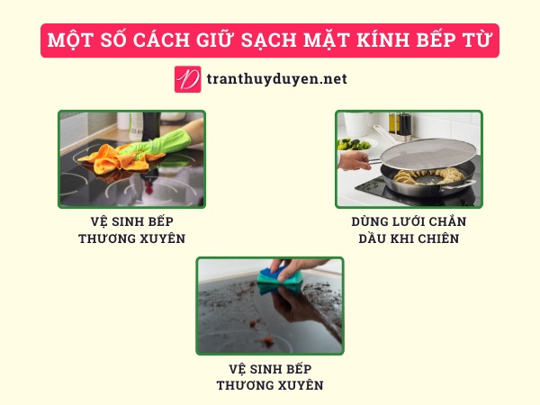 Một số cách giữ sạch mặt kính bếp từ