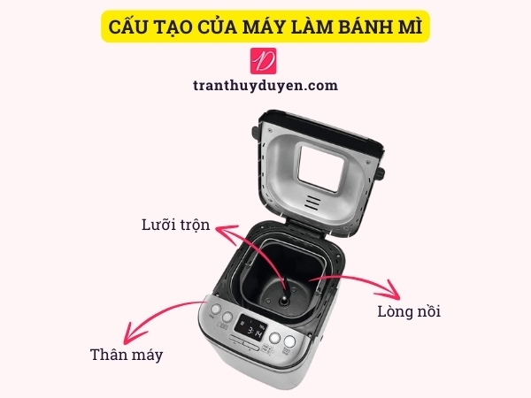 Cấu tạo máy làm bánh mì