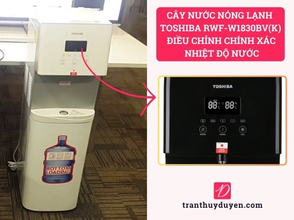 Toshiba RWF-W1830BV(K) điều chỉnh chính xác nhiệt độ nước