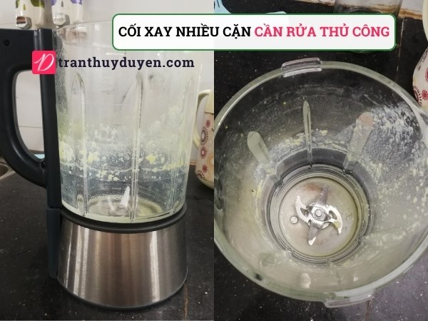 Cối xay nhiều cặn cần rửa thủ công