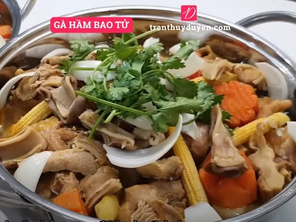 Món gà hầm bao tử