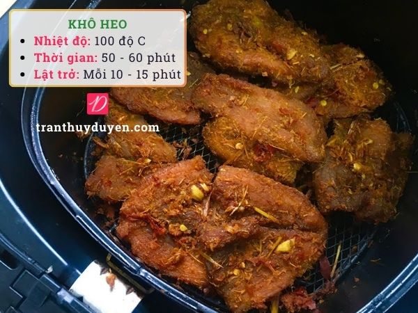Chế biến khô heo bằng nồi chiên không dầu
