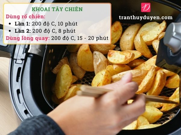 Khoai tây chiên bằng nồi chiên không dầu