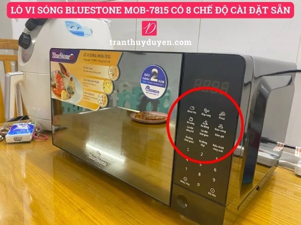 Lò vi sóng Bluestone MOB-7815 có 8 chế độ cài đặt sẵn