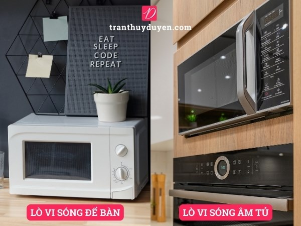 Lò vi sóng âm tủ và để bàn