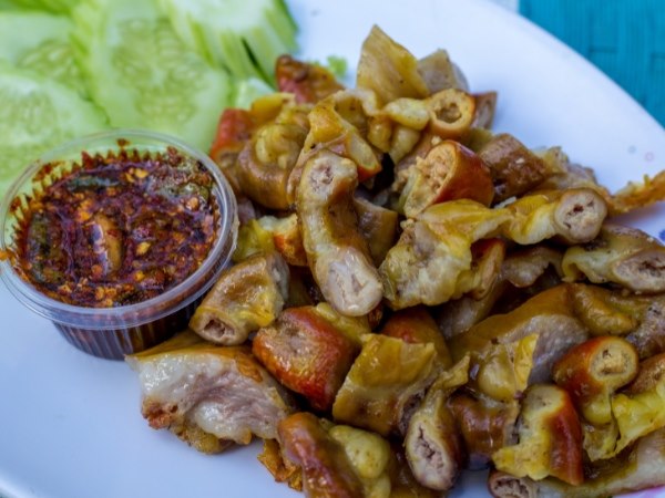 Lòng lợn nướng ngũ vị