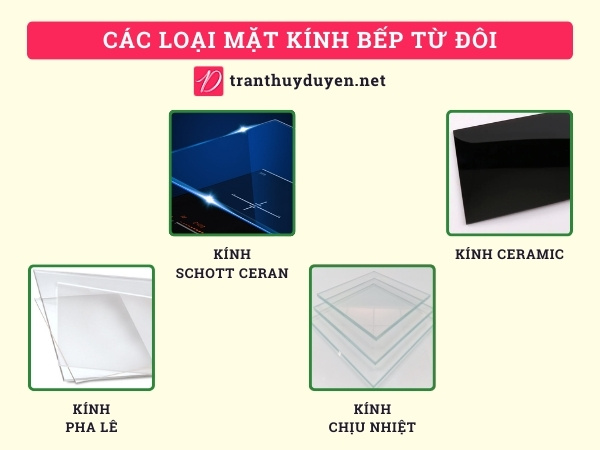 Các loại mặt kính bếp từ đôi