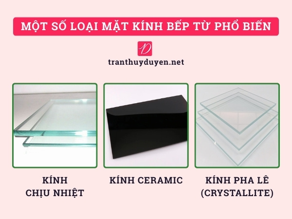 Một số loại mặt kính bếp từ phổ biến