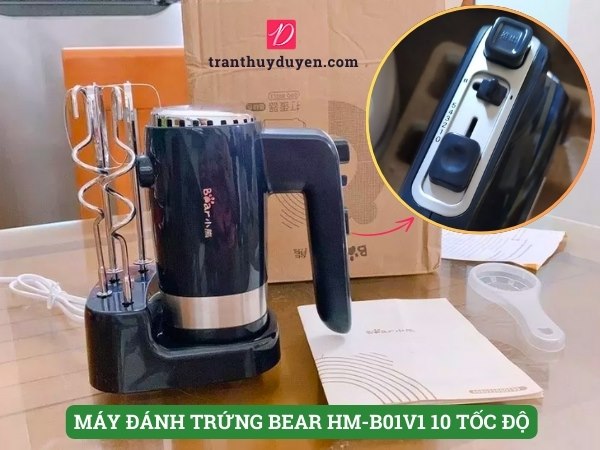 Máy đánh trứng cầm tay Bear HM-B01V1 10 tốc độ