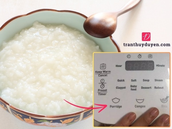Nấu cháo bằng nồi cơm điện cao tần IH