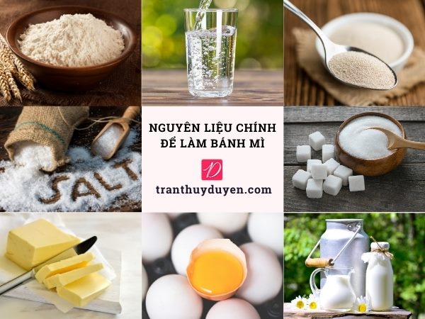 Nguyên liệu chính để làm bánh mì