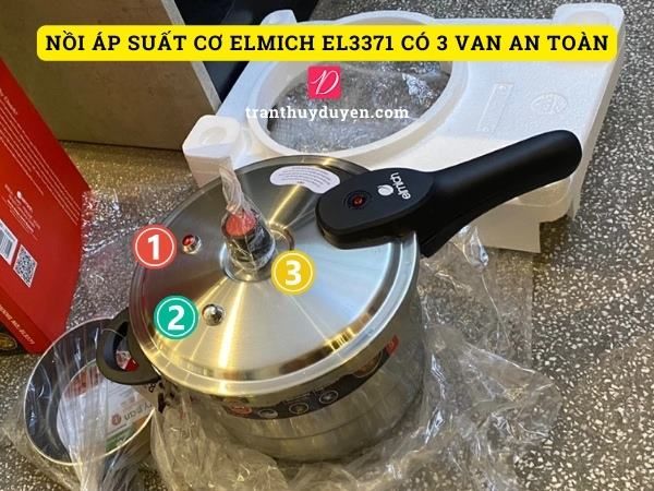 Nồi áp suất cơ Elmich EL3371 có 3 van an toàn