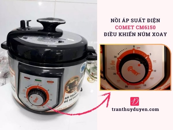 Nồi áp suất Comet CM6150 điều khiển núm xoay đơn giản