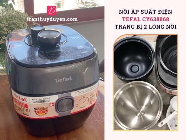 Tefal CY638868 trang bị 2 lòng nồi