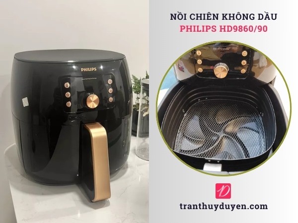 Nồi chiên không dầu Philips XXL HD9860/90 7,3 lít