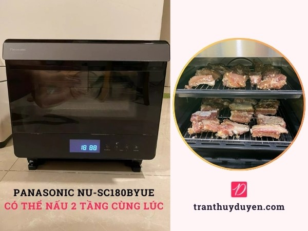 Panasonic NU-SC180BYUE có thể nấu 2 tầng cùng lúc
