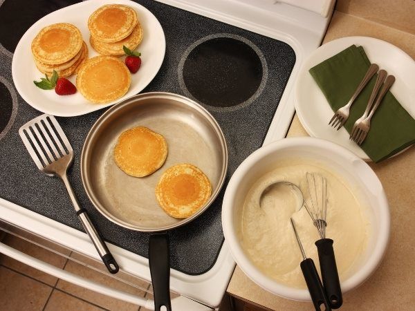 Pancake làm bằng chảo không dùng lò nướng